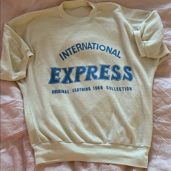 Y2K Express graphic waffle t shirt small - Picture 1 of 5